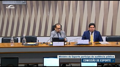 No Senado, ministro André Fufuca defende fundo para o esporte e fala sobre denúncias no futebol